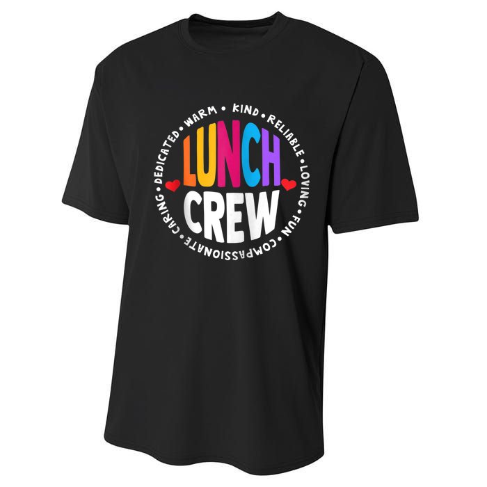 School Lunch Crew Funny Ladies Cafeteria Workers Lunch Lady Zip Hoodie Performance Sprint T-Shirt