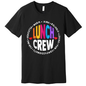 School Lunch Crew Funny Ladies Cafeteria Workers Lunch Lady Zip Hoodie Premium T-Shirt