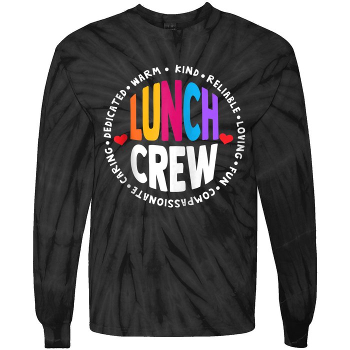 School Lunch Crew Funny Ladies Cafeteria Workers Lunch Lady Zip Hoodie Tie-Dye Long Sleeve Shirt