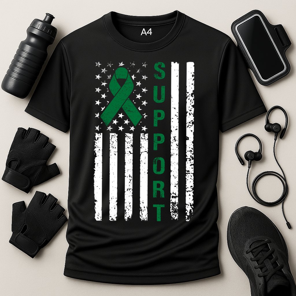 Support Liver Cancer Awareness Cooling Performance Crew T-Shirt