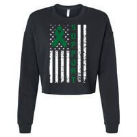 Support Liver Cancer Awareness Cropped Pullover Crew
