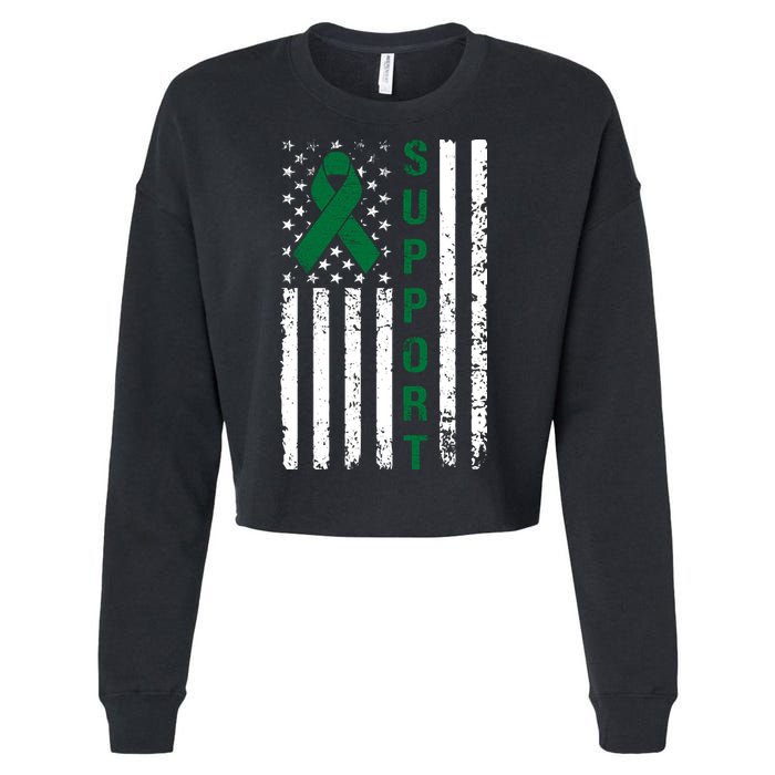 Support Liver Cancer Awareness Cropped Pullover Crew