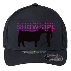 Showgirl Livestock Cattle Showing Fun Show Cattle Flexfit Unipanel Trucker Cap