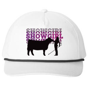 Showgirl Livestock Cattle Showing Fun Show Cattle Snapback Five-Panel Rope Hat