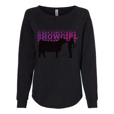 Showgirl Livestock Cattle Showing Fun Show Cattle Womens California Wash Sweatshirt