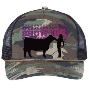 Showgirl Livestock Cattle Showing Fun Show Cattle Retro Rope Trucker Hat Cap