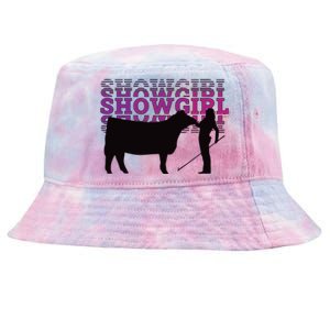 Showgirl Livestock Cattle Showing Fun Show Cattle Tie-Dyed Bucket Hat