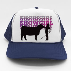 Showgirl Livestock Cattle Showing Fun Show Cattle Trucker Hat