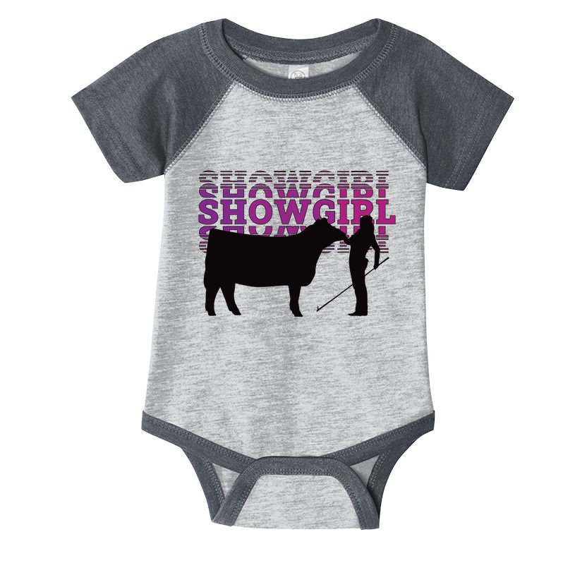 Showgirl Livestock Cattle Showing Fun Show Cattle Infant Baby Jersey Bodysuit