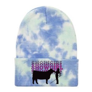 Showgirl Livestock Cattle Showing Fun Show Cattle Tie Dye 12in Knit Beanie