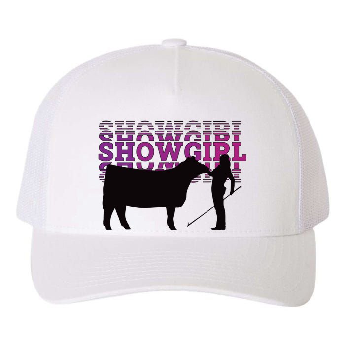 Showgirl Livestock Cattle Showing Fun Show Cattle Yupoong Adult 5-Panel Trucker Hat