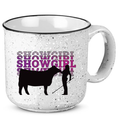 Showgirl Livestock Cattle Showing Fun Show Cattle 15oz Campfire Ceramic Mug