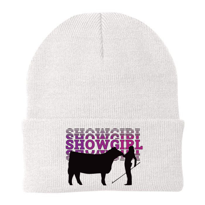 Showgirl Livestock Cattle Showing Fun Show Cattle Knit Cap Winter Beanie