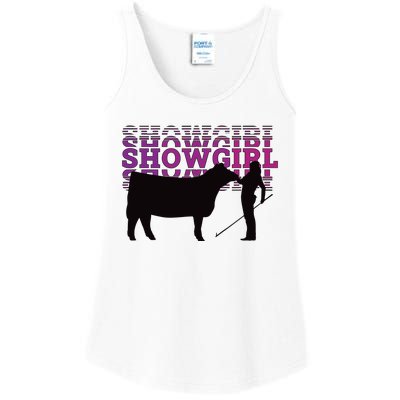 Showgirl Livestock Cattle Showing Fun Show Cattle Ladies Essential Tank