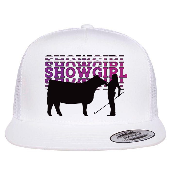 Showgirl Livestock Cattle Showing Fun Show Cattle Flat Bill Trucker Hat