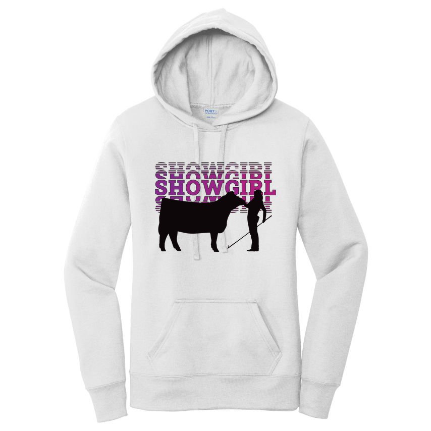 Showgirl Livestock Cattle Showing Fun Show Cattle Women's Pullover Hoodie