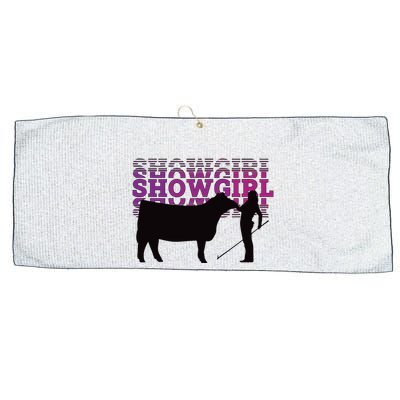 Showgirl Livestock Cattle Showing Fun Show Cattle Large Microfiber Waffle Golf Towel