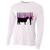 Showgirl Livestock Cattle Showing Fun Show Cattle Cooling Performance Long Sleeve Crew