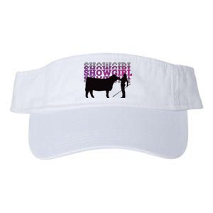 Showgirl Livestock Cattle Showing Fun Show Cattle Valucap Bio-Washed Visor