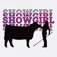 Showgirl Livestock Cattle Showing Fun Show Cattle Women's Crop Top Tee