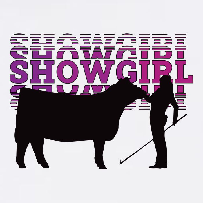Showgirl Livestock Cattle Showing Fun Show Cattle Women's Crop Top Tee