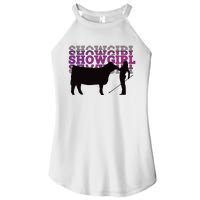 Showgirl Livestock Cattle Showing Fun Show Cattle Women's Perfect Tri Rocker Tank