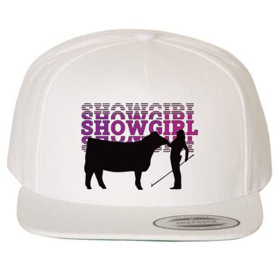 Showgirl Livestock Cattle Showing Fun Show Cattle Wool Snapback Cap