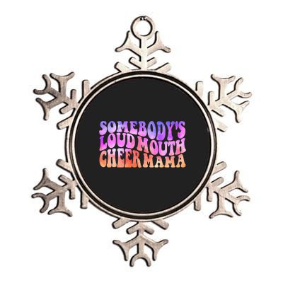 Somebody's Loudmouth Cheer Mama Retro Funny Mother's Day Metallic Star Ornament