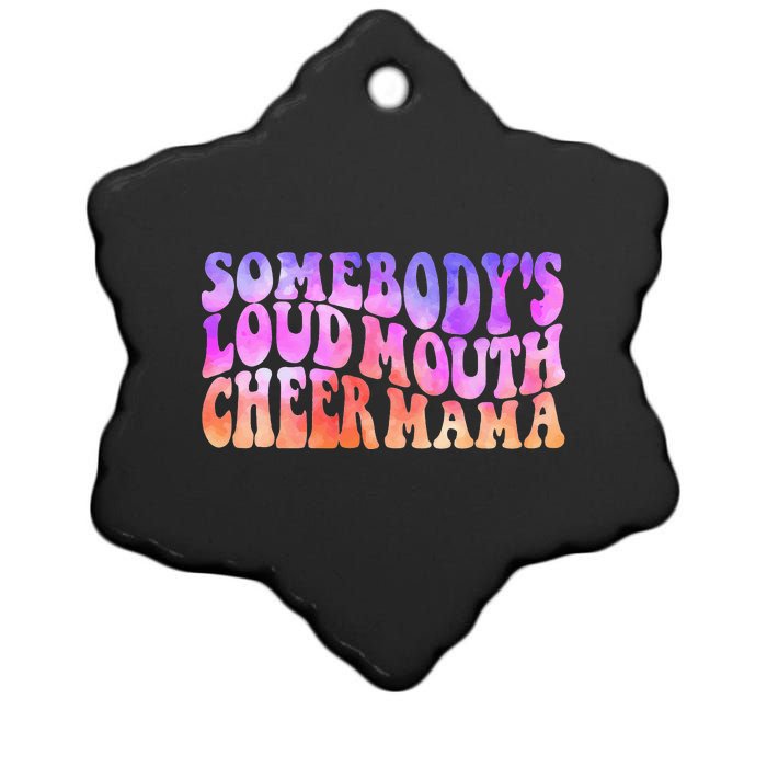 Somebody's Loudmouth Cheer Mama Retro Funny Mother's Day Ceramic Star Ornament