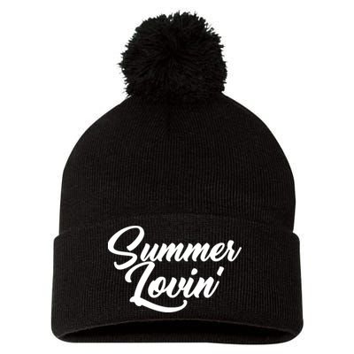 Summer Lovin Cute Pom Pom 12in Knit Beanie