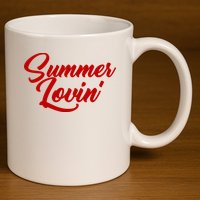 Summer Lovin Cute 11oz C Handle Ceramic Mug