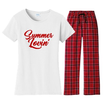 Summer Lovin Cute Women's Flannel Pajama Set