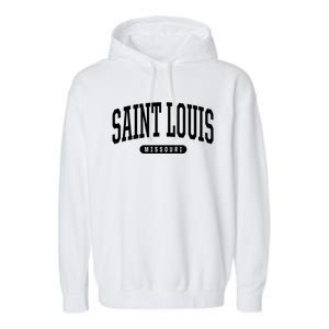 Saint Louis Cool Gift College University Style Mo Us Garment-Dyed Fleece Hoodie