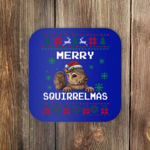 Squirrel Lover Christmas Funny Gift Xmas Ugly Christmas Sweater Cute Gift Coaster