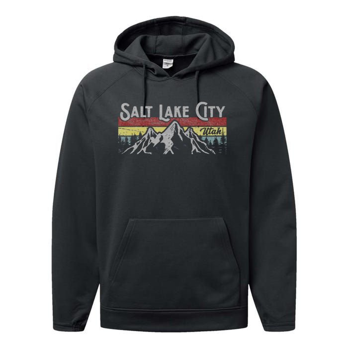 Salt Lake City Utah National Parks Mighty 5 Hiking Design Performance Fleece Hoodie