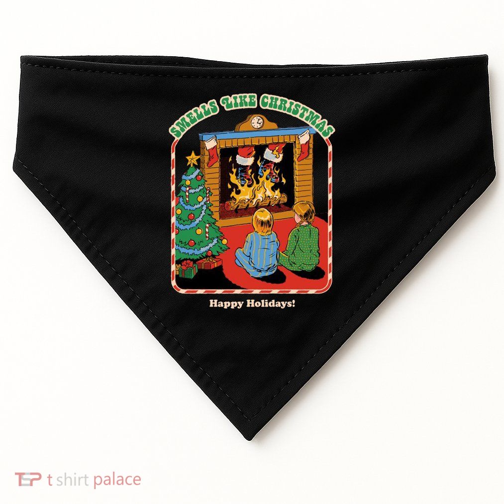 Smells Like Christmas Happy Holidays USA-Made Doggie Bandana
