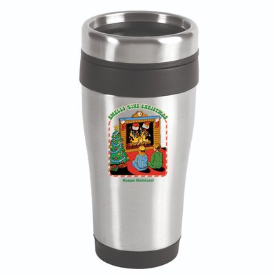 Smells Like Christmas Happy Holidays 16oz Travel Tumbler