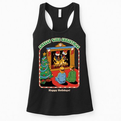 Smells Like Christmas Happy Holidays Womens Tank Top