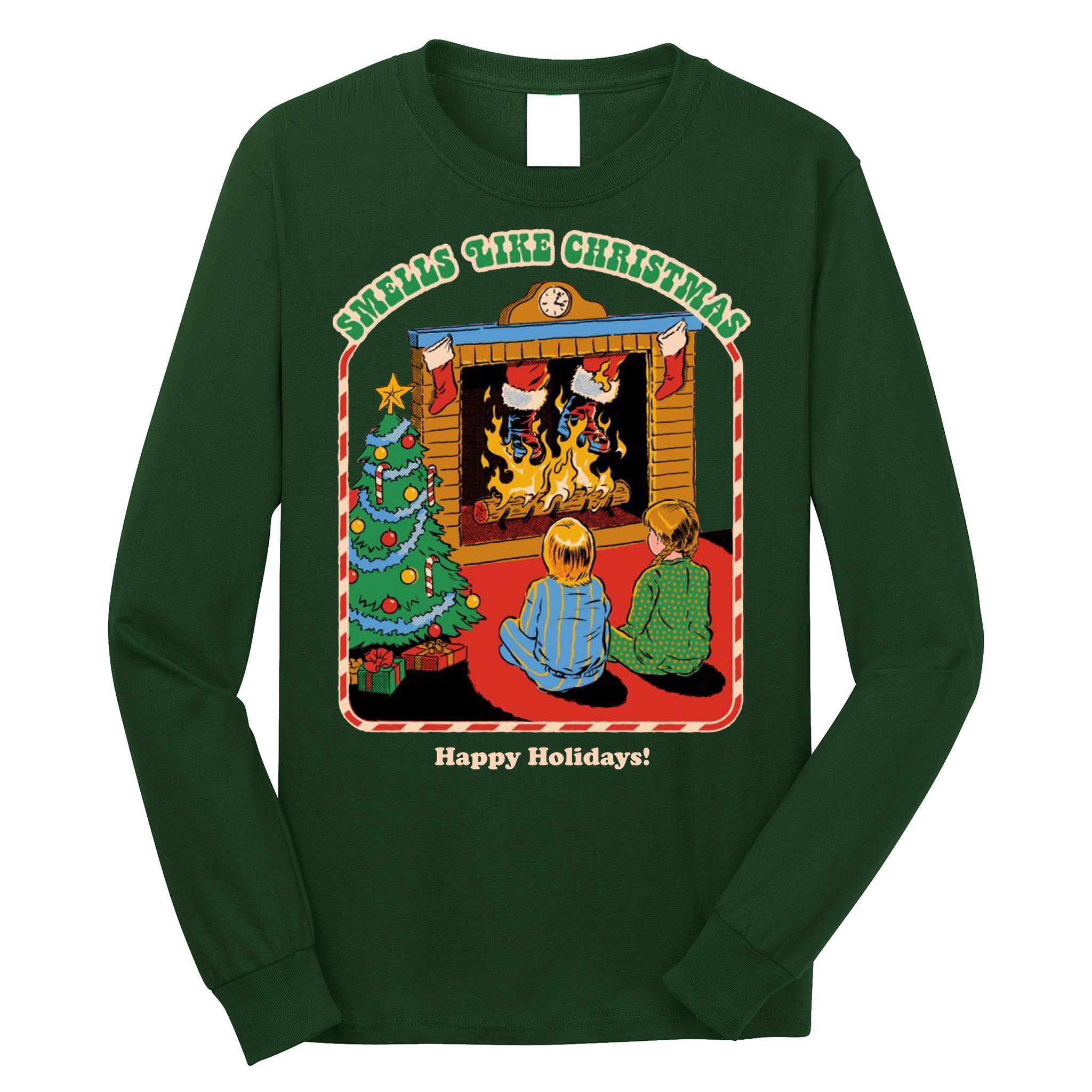 Smells Like Christmas Happy Holidays Long Sleeve Shirt