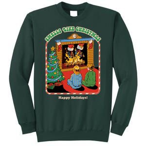 Smells Like Christmas Happy Holidays Tall Sweatshirt