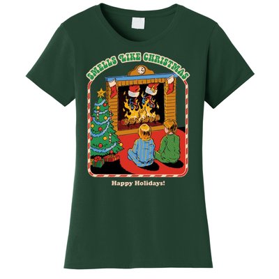 Smells Like Christmas Happy Holidays Women's T-Shirt