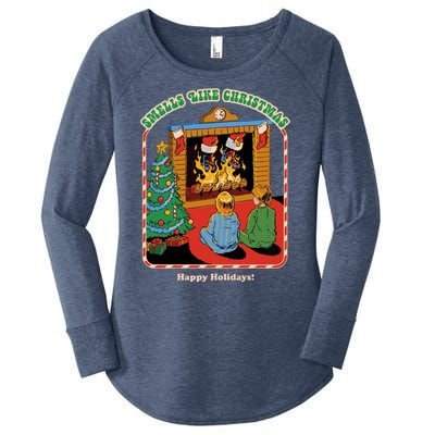 Smells Like Christmas Happy Holidays Women's Perfect Tri Tunic Long Sleeve Shirt