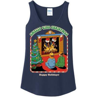 Smells Like Christmas Happy Holidays Ladies Essential Tank