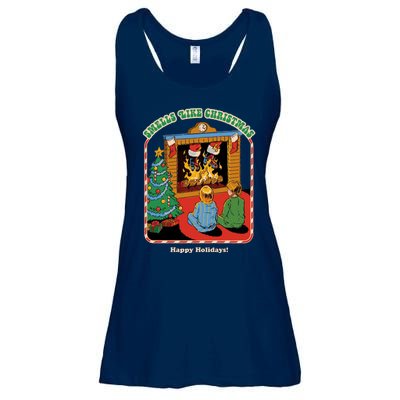 Smells Like Christmas Happy Holidays Ladies Essential Flowy Tank