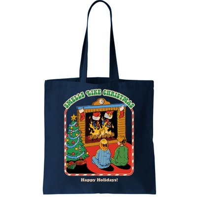 Smells Like Christmas Happy Holidays Tote Bag