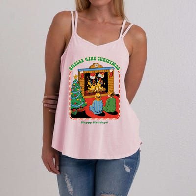 Smells Like Christmas Happy Holidays Women's Strappy Tank