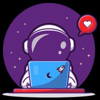Sending Love, Cute Astronaut On A Laptop Drawstring Bag