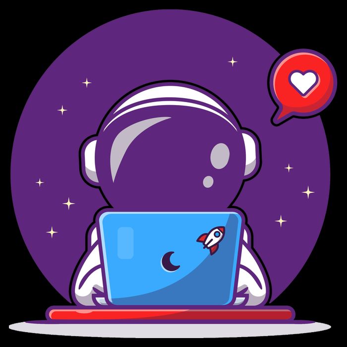 Sending Love, Cute Astronaut On A Laptop Drawstring Bag