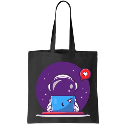 Sending Love, Cute Astronaut On A Laptop Bag