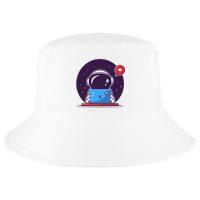 Sending Love, Cute Astronaut On A Laptop Cool Comfort Performance Bucket Hat